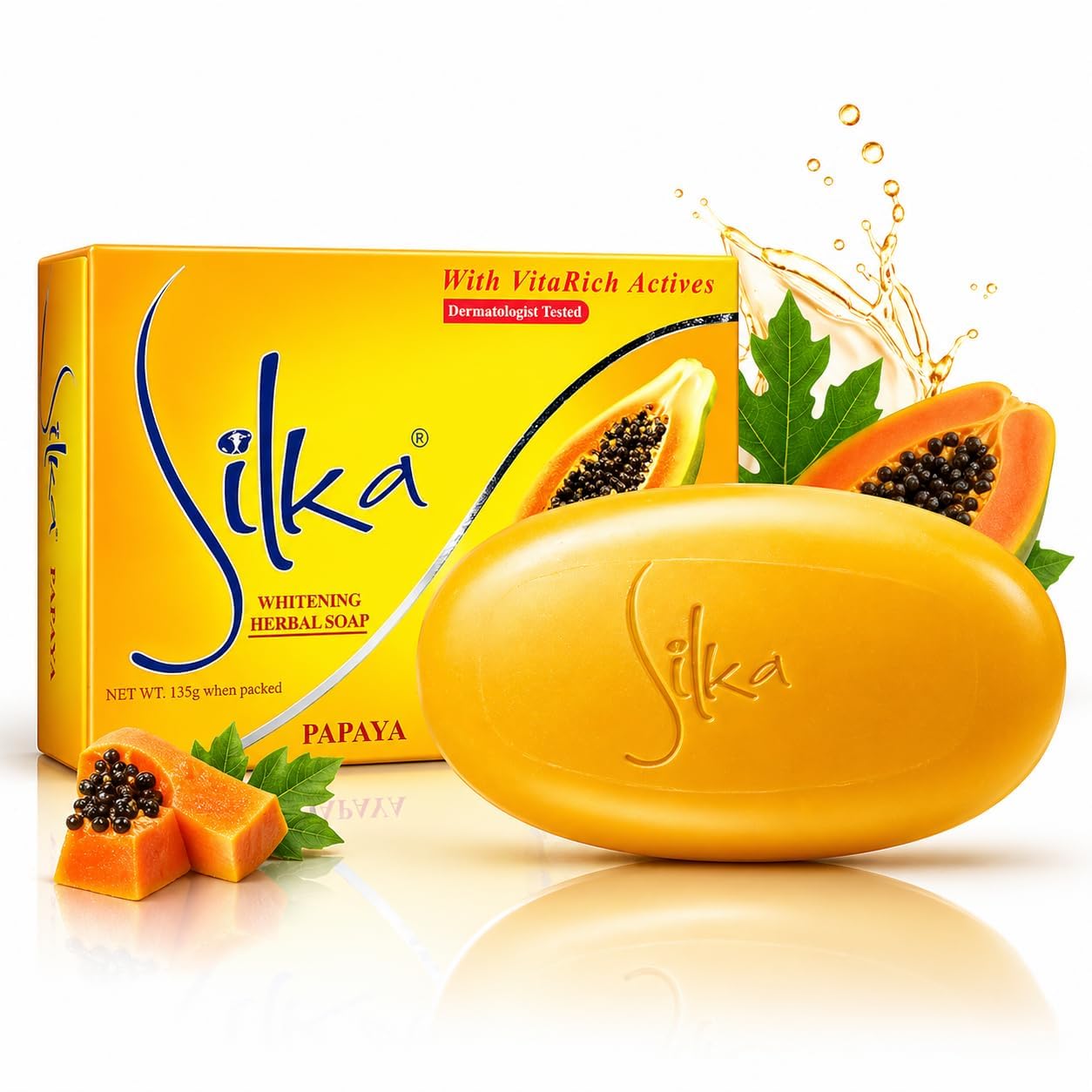 Buy Silka Papaya Whitening Herbal Soap and Papaya Green Combo